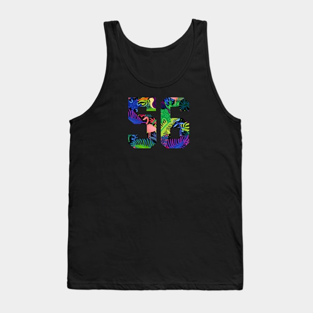 Floral Number 56 Tank Top by Eric Okore